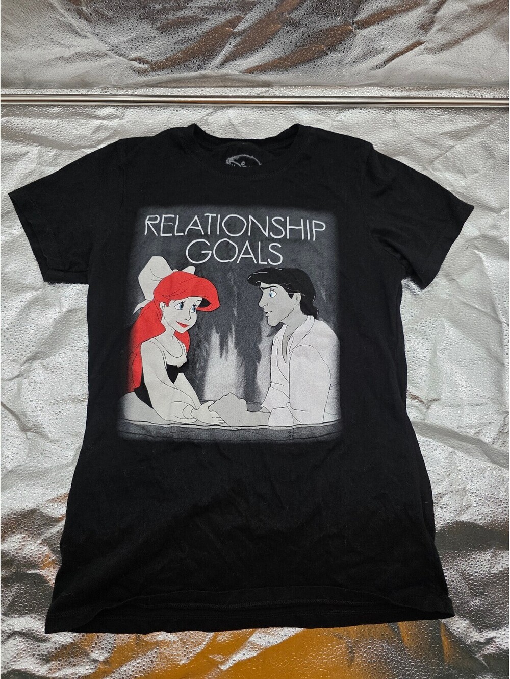 Disney The Little Mermaid 'Relationship Goals' Graphic T-Shirt Medium